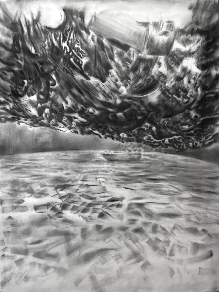 "Paralleel CCC"
120 x 90 cm
charcoal on canvas
from exhibition "Paralleelpotentsiaalid"